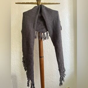 Anthropologie Cozy Gray Knit Wrap
